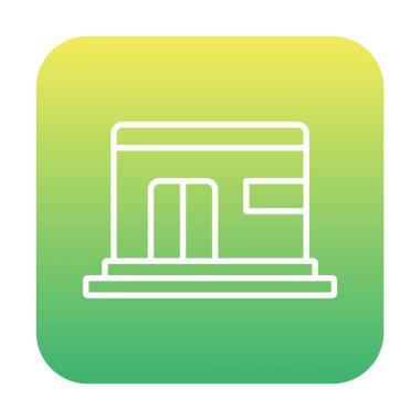 Sığınak düz ikon vektör çizimi