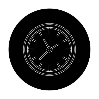 Saat simgesi, vektör illüstrasyonu, zaman simgesi 