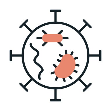 covid-19 parçacık işareti, vektör çizimi, virüs simgesi
