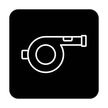 Basit Whistle düz simge tasarımı, vektör, illüstrasyon