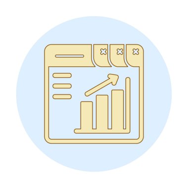 büyüme grafik simgesini, vektör çizim