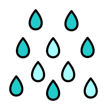 yağmur simgesi, vektör illüstrasyonu  