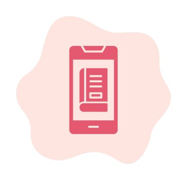 çevrimiçi kitap simgesi, vektör illüstrasyonu 