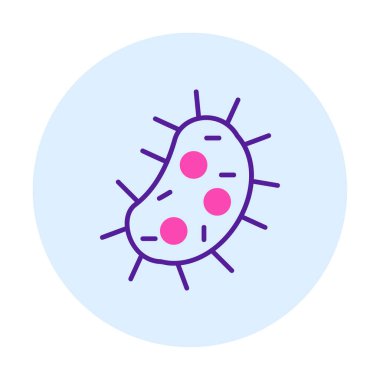 düz Amoeba simge vektör illüstrasyon tasarımı