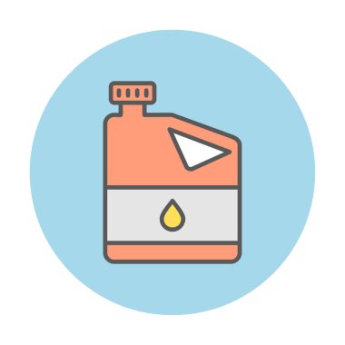 yağ varili vektörü düz renk simgesi 
