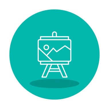 düz boyama simgesi, vektör illüstrasyon tasarımı