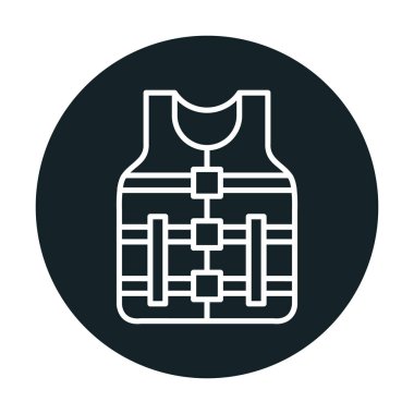Modern Life Vest simge tasarımının vektör çizimi                     