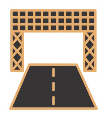 Racetrack simgesi vektör çizimi