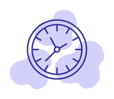 Saat simgesi, vektör illüstrasyonu, zaman simgesi 