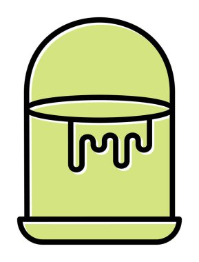 Boya kovası simge vektör çizim