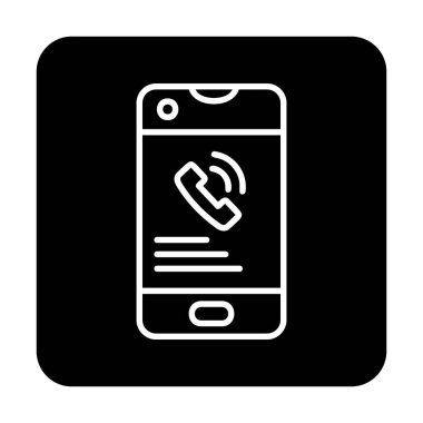 Basit bir telefon görüşmesi. simge vektör illüstrasyon tasarımı