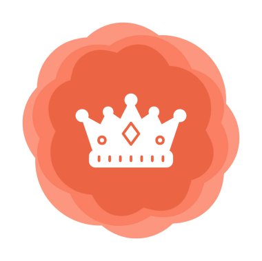 Taç. Web simgesi basit illüstrasyon