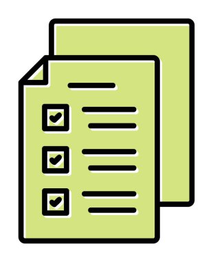 Sınav simgesi vektör illüstrasyonu 