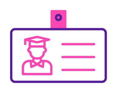 Öğrenci Kimliği Kart vektör illüstrasyonu