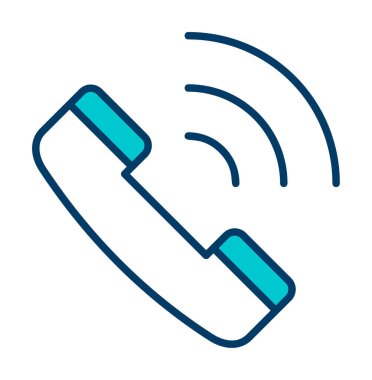 Basit bir telefon görüşmesi. simge vektör illüstrasyon tasarımı