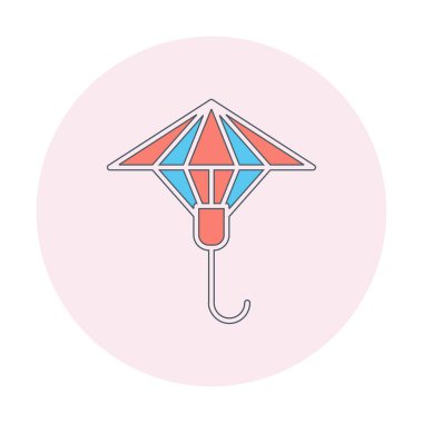 şemsiye simgesi vektör illüstrasyonu 