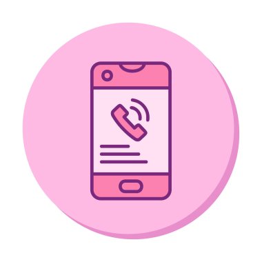 Basit bir telefon görüşmesi. simge vektör illüstrasyon tasarımı