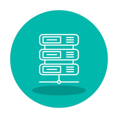 Veri sunucu simgesinin vektör illüstrasyonu 