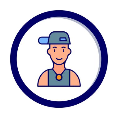 Rapçi. Web simgesi basit illüstrasyon