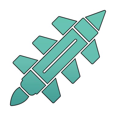 Füze roket ikonu vektör çizimi