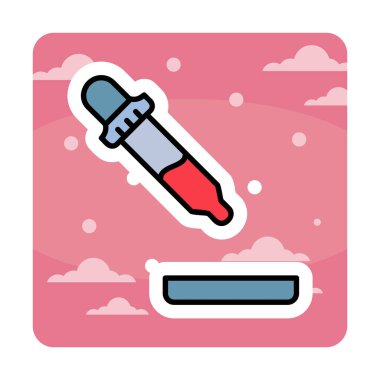 Pipette düz renk vektör ikonu tasarımı 