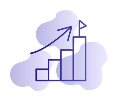 büyüyen grafik simgesi, vektör çizim