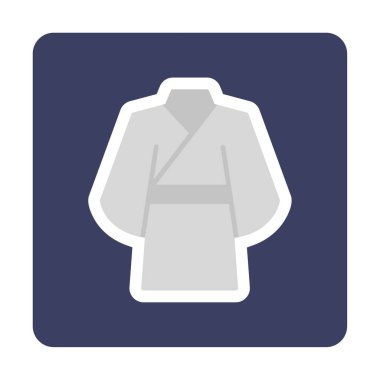Japon kimono taslak ikonu. doğrusal biçim tasarımı. 
