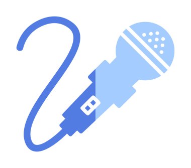 mikrofon web simge vektör çizim           