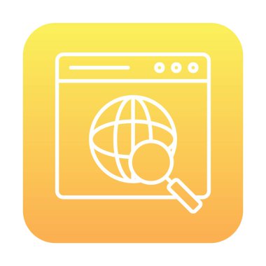 Web tarayıcı simgesi, vektör illüstrasyonu basit tasarım