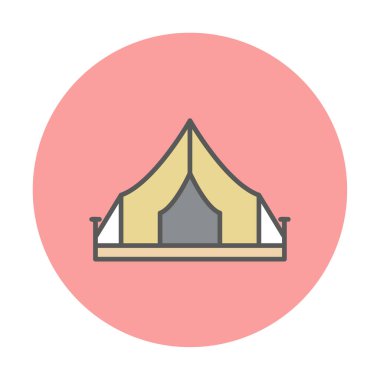 kamp çadırı ikonu vektör illüstrasyonu