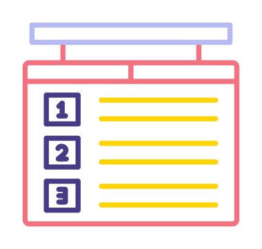 Puan tahtası web simgesi, vektör illüstrasyonu 