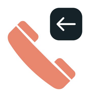 düz gelen çağrı simgesi vektör çizimi