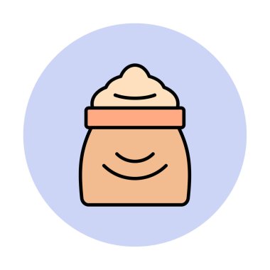 Şeker düzlüğü simgesi, vektör illüstrasyonu  