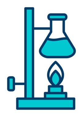 Basit Kimyasal Deney simgesi, vektör çizimi