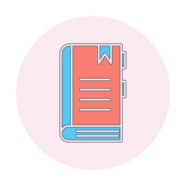 kitap simgesi, vektör illüstrasyonu basit tasarım