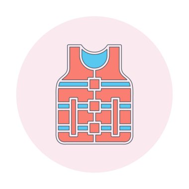 Modern Life Vest simge tasarımının vektör çizimi                     