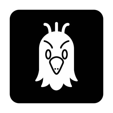 şık papağan kafası logo vektör çizimi