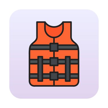 Modern Life Vest simge tasarımının vektör çizimi                     