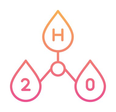 h 2 sembollü su damlaları 