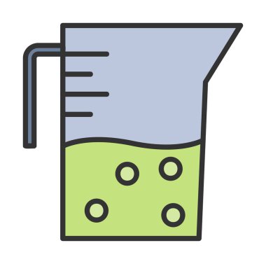 Beaker modern simgesinin vektör illüstrasyonu                          