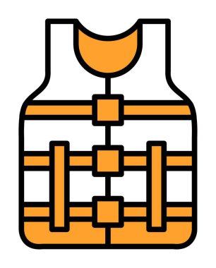 Modern Life Vest simge tasarımının vektör çizimi                     