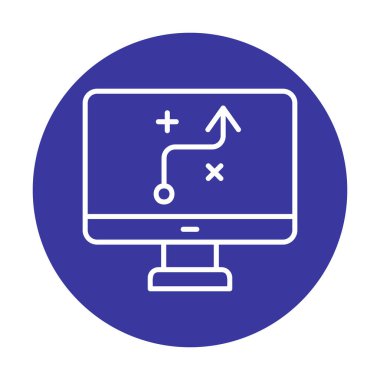 Basit Strateji simgesi, vektör illüstrasyonu