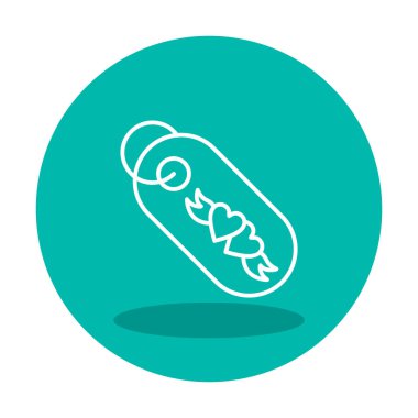 Hediye Etiketi simgesi, vektör illüstrasyonu 