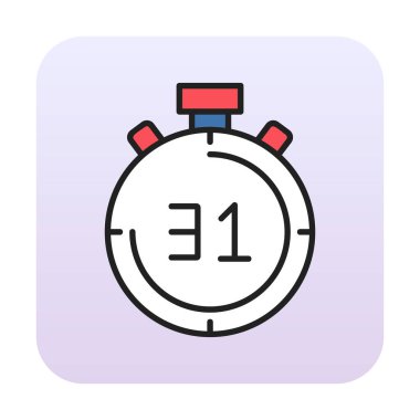 düz çizgi basit web kronometre vektör çizimi