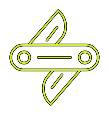 İsviçre bıçak ikonu vektörü beyaz arkaplanda izole edildi 