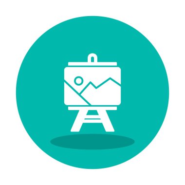 düz boyama simgesi, vektör illüstrasyon tasarımı