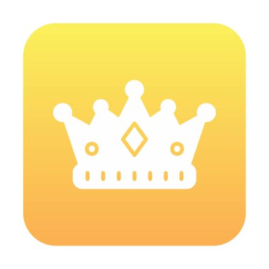 Taç. Web simgesi basit illüstrasyon