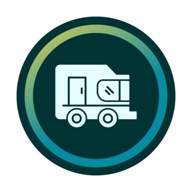 Karavan ikonu. tasarım çizimi. vektör illüstrasyonu.