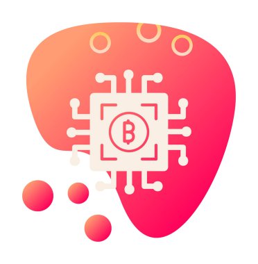  Bitcoin dijital para birimi. Bilgisayar devre kartı. simge izole edilmiş arkaplan