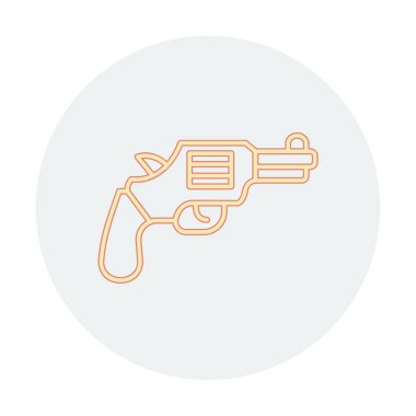 Silah ve hedef simgenin vektör illüstrasyonu